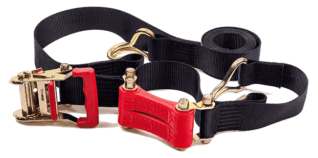 Set of 4 "ShockStrap" 7' Ratchet Tie Down Straps