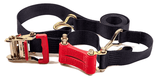 Set of 4 "ShockStrap" 7' Ratchet Tie Down Straps